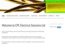 Tablet Screenshot of cpcelectricalsolutions.com